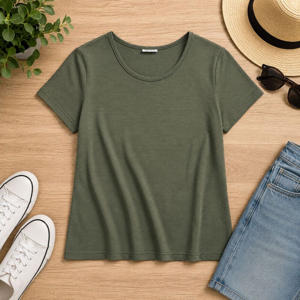 Columbia Shirt Women Size Medium Green Short Sleeve (643m)